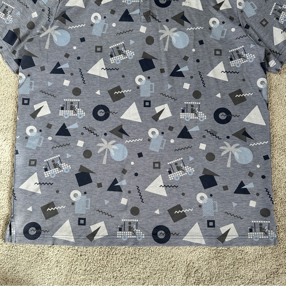 Travis Mathew Men’s Rat Pack Geometric Golf Polo Shirt Shortsleeve Geometric 3XL - Picture 4 of 13